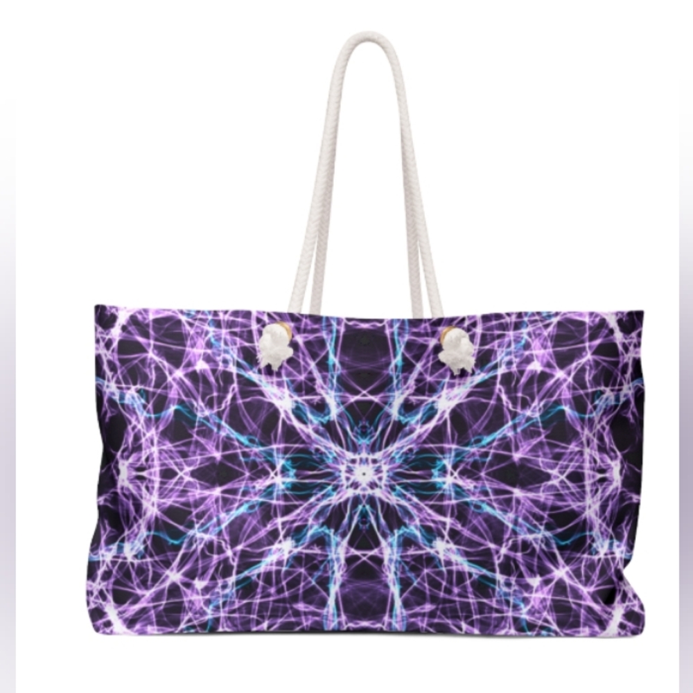 Original Design Electric Purple Psychedelic Weekender Bag